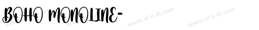 BOHO MONOLINE字体转换